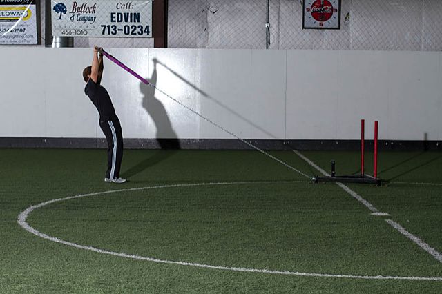 Photo of Sled Overhead Backward Walk exercise