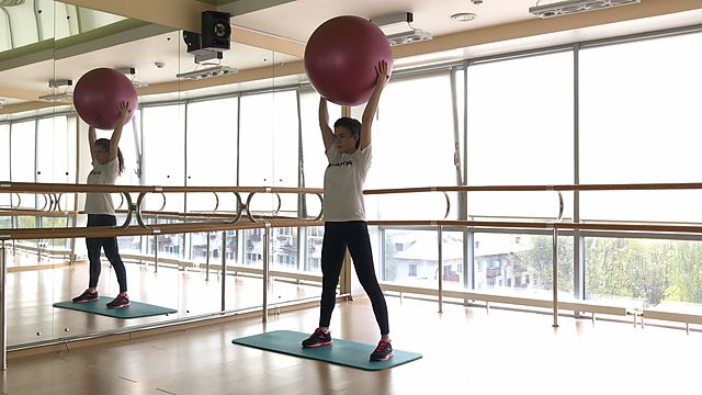 Photo of Fitball Up Squats exercise