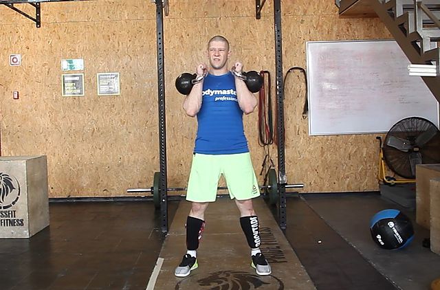 Photo of Kettlebell Seesaw Press exercise