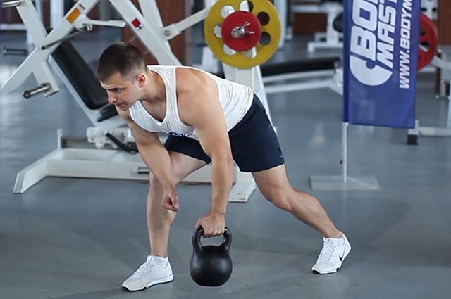 Photo of One-Arm Kettlebell Row exercise
