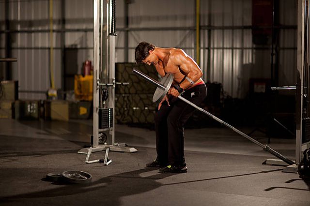Photo of One-Arm Long Bar Row exercise