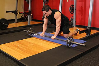 Barbell Ab Rollout - On Knees