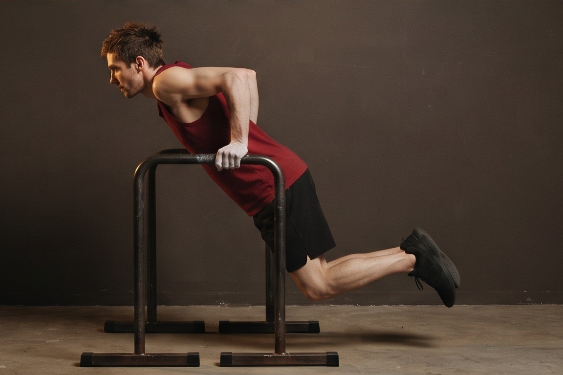 Dips — Chest Version: final position