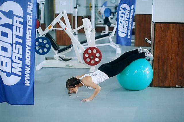 Photo of Push-Ups With Feet On An Exercise Ball exercise