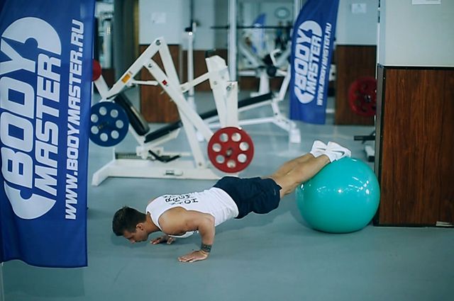 Photo of Push-Ups With Feet On An Exercise Ball exercise