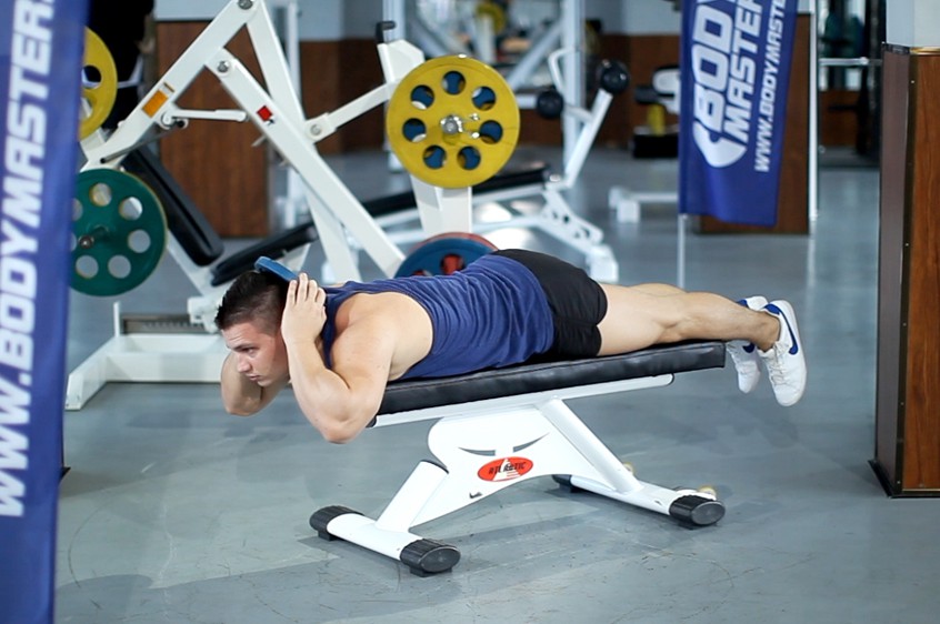 Exercise Lying Face Down Plate Neck Resistance