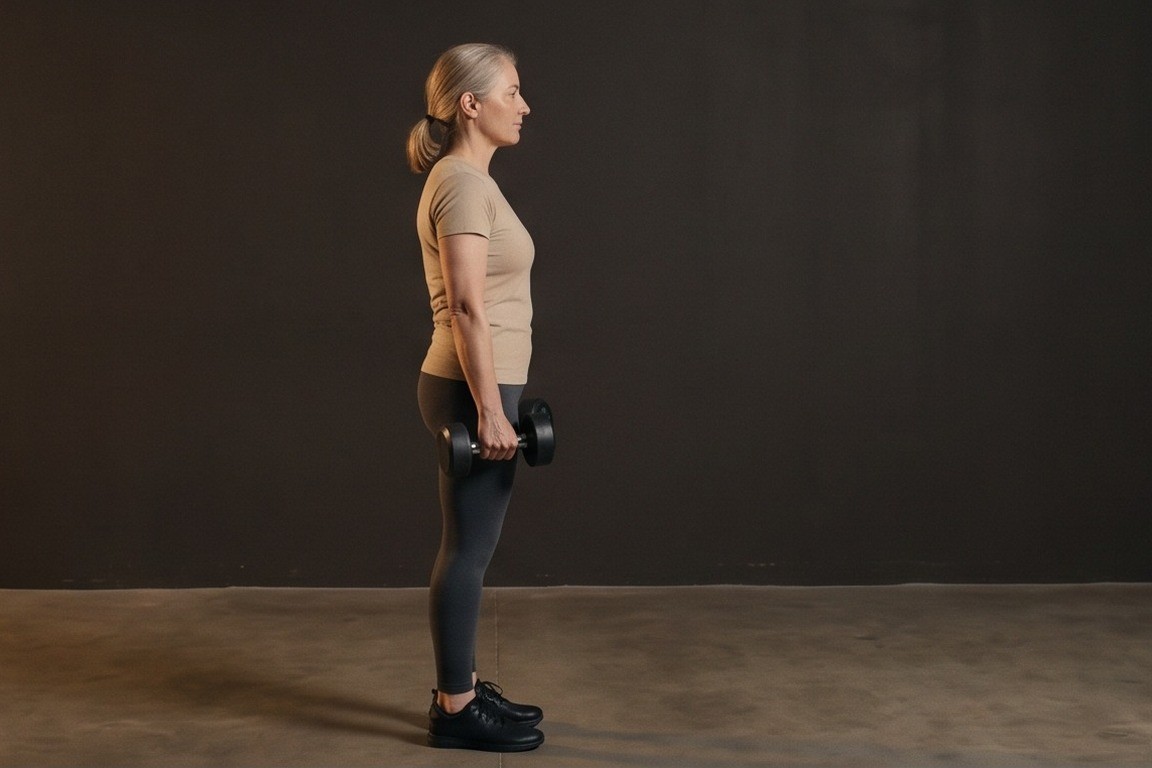 Dumbbell Raise: starting position