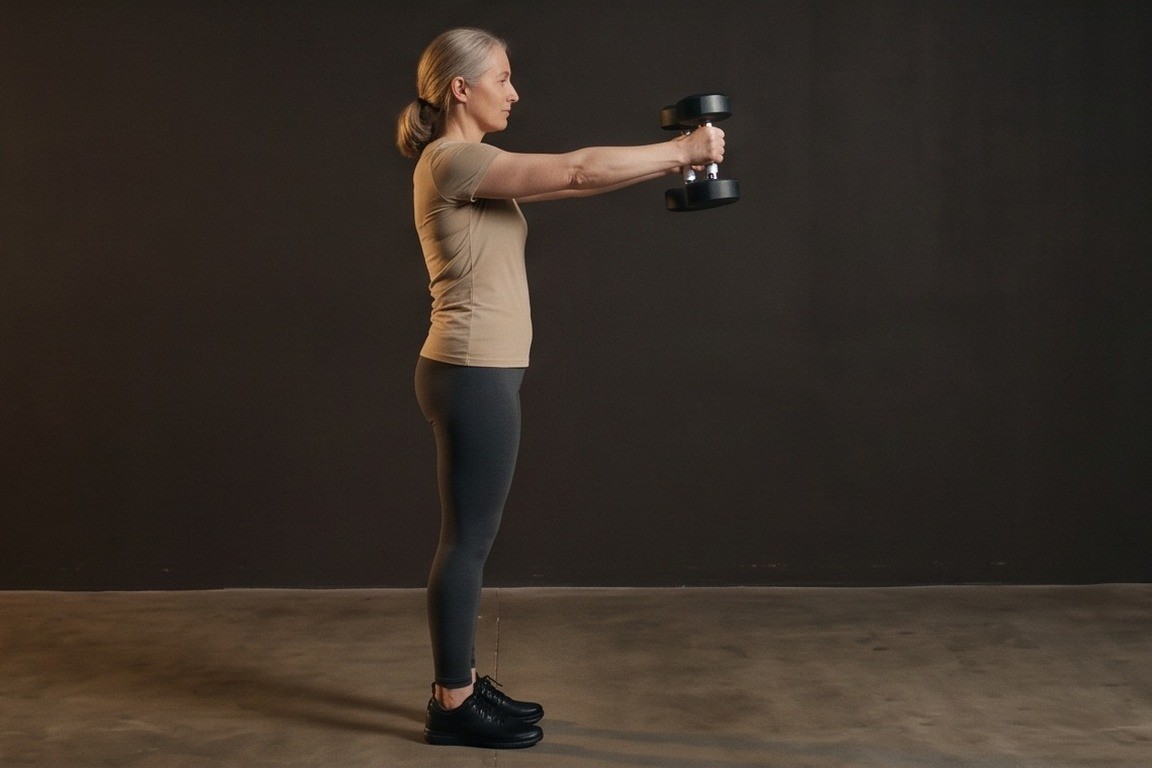 Dumbbell Raise: final position