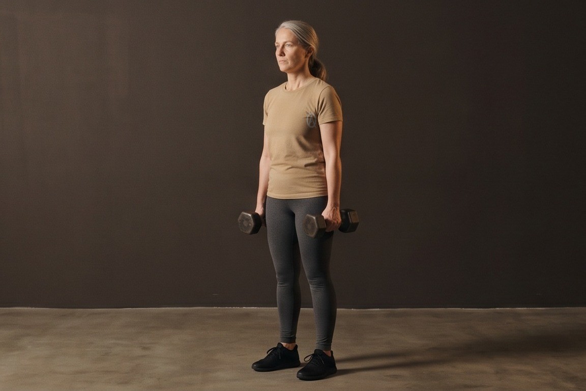 Hammer Curls: starting position