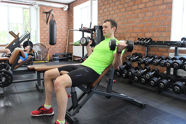 Photo of Seated Dumbbell Inner Biceps Curl  exercise