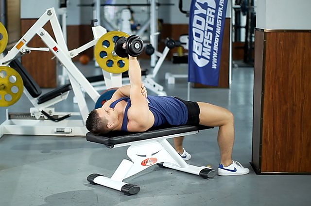 Photo of One Arm Supinated Dumbbell Triceps Extension exercise