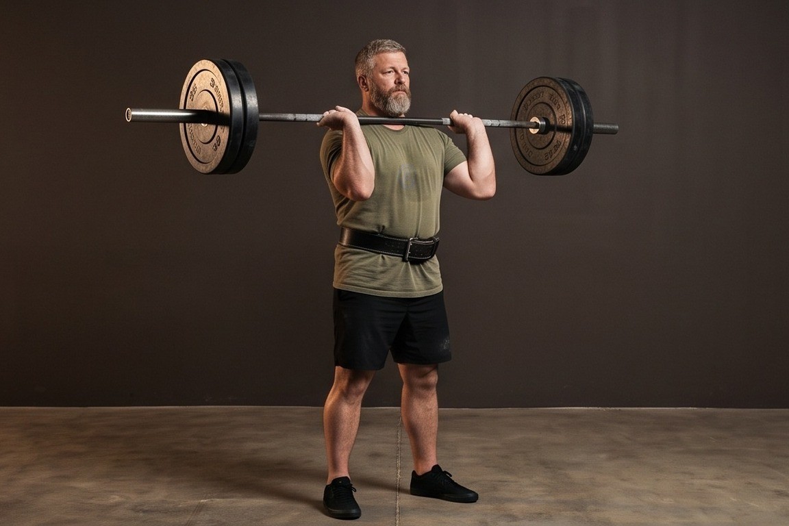 Standing Military Press: starting position