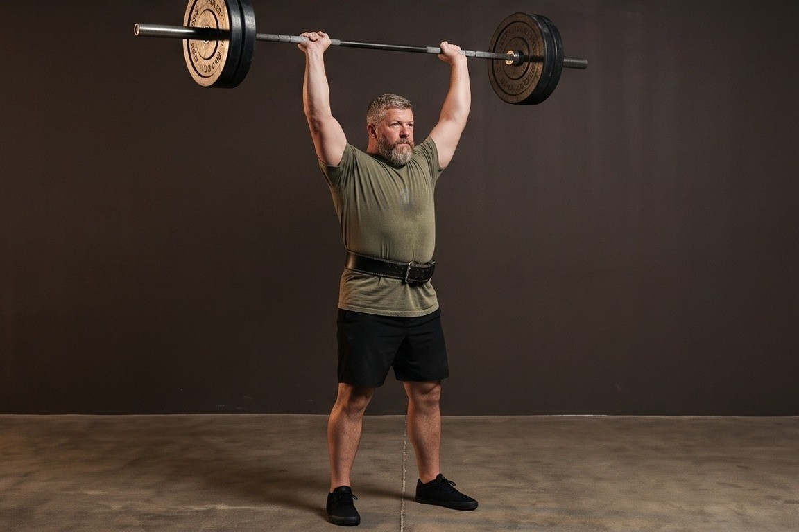 Standing Military Press: final position