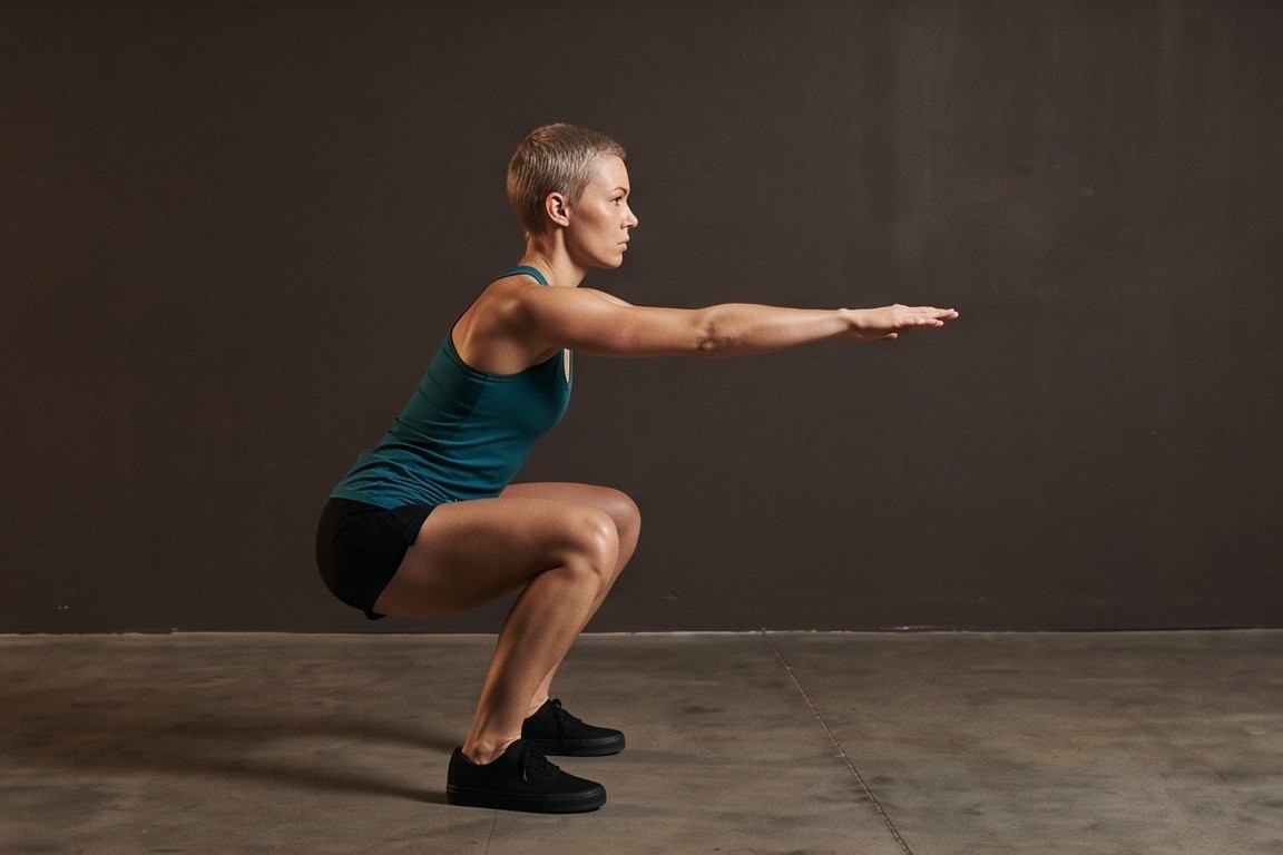 Bodyweight Squat: final position