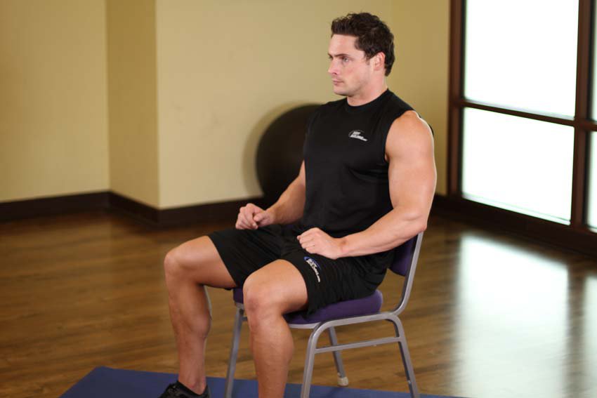 Exercise Chair Upper Body Stretch 