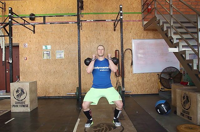 Photo of Double Kettlebell Push Press exercise