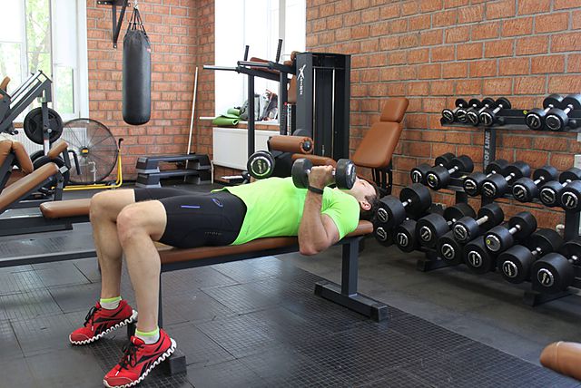 Photo of Lying Supine Dumbbell Curl  exercise