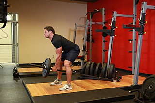 Bent Over One-Arm Long Bar Row