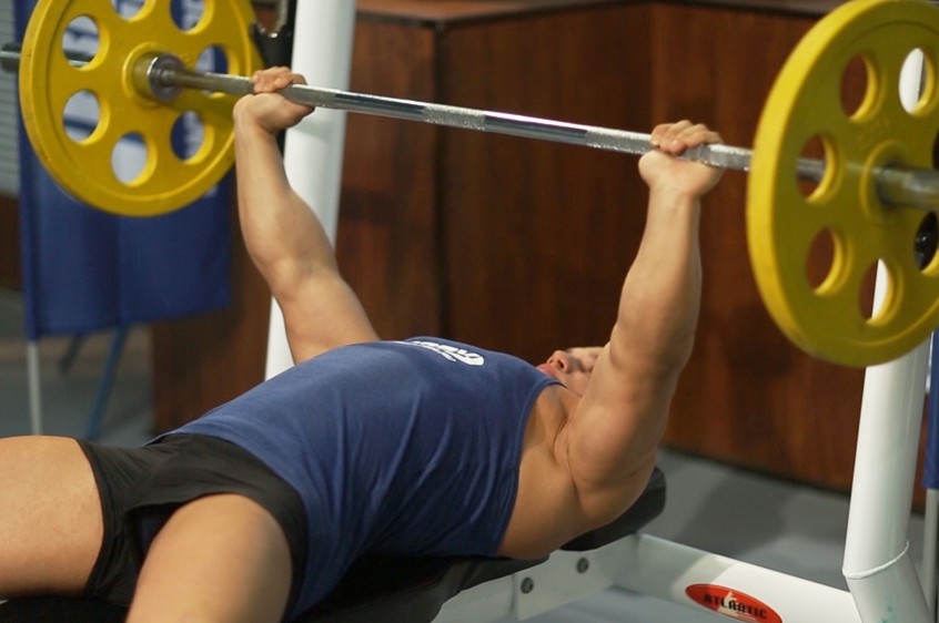 Exercise Barbell Bench Press - Medium Grip