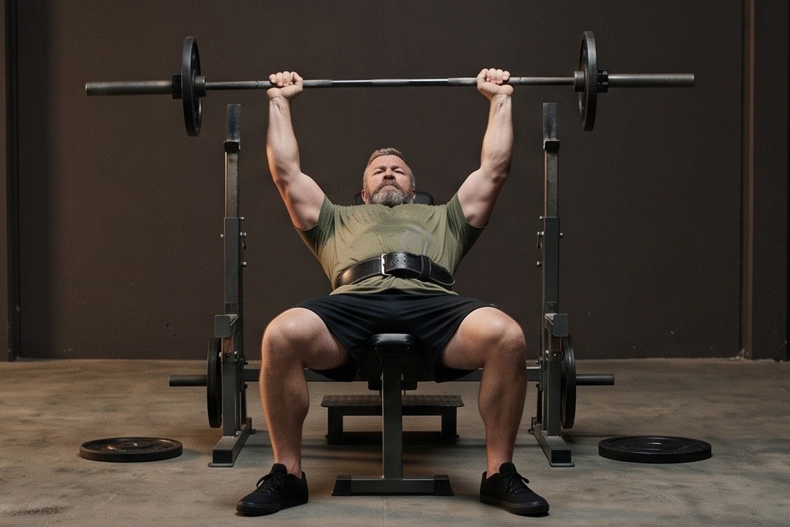Barbell Incline Bench Press Medium-Grip: starting position