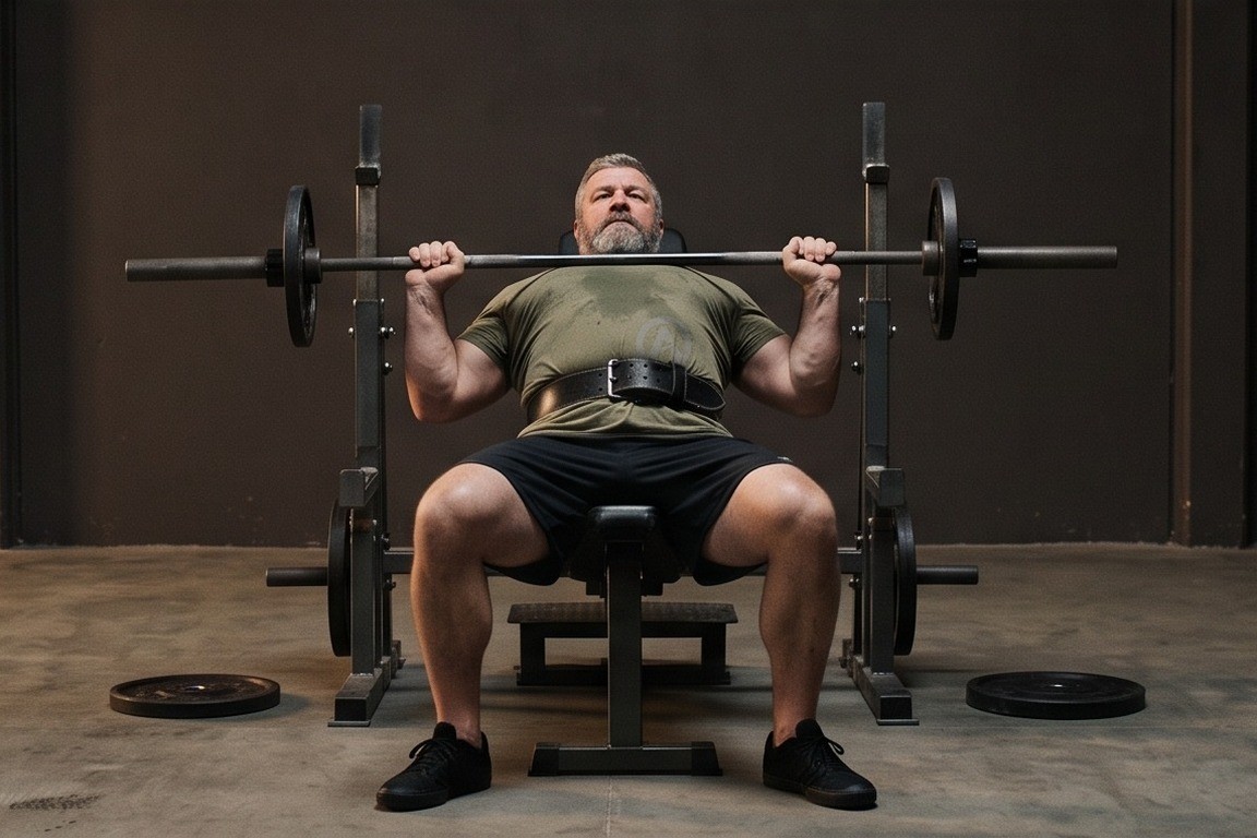 Barbell Incline Bench Press Medium-Grip: final position