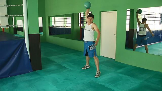 Photo of One-Arm Medicine Ball Slam exercise