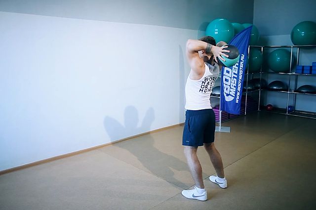 Photo of Catch and Overhead Throw exercise