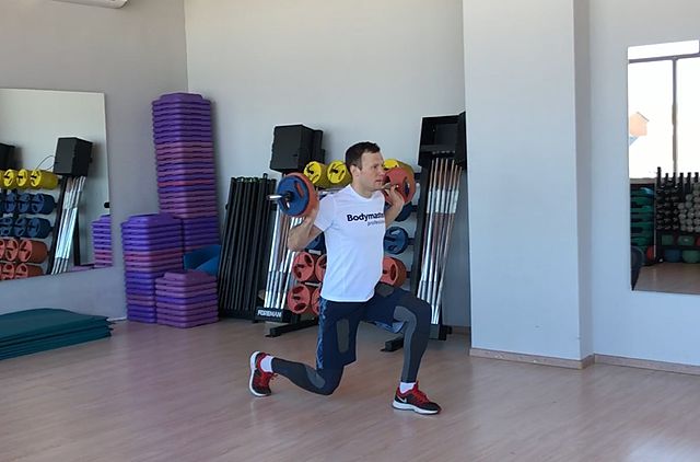 Photo of Barbell Walking Lunge exercise