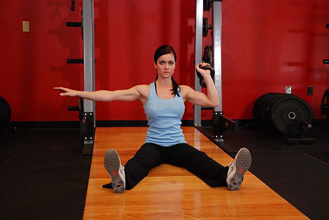 Photo of Kettlebell Seated Press exercise