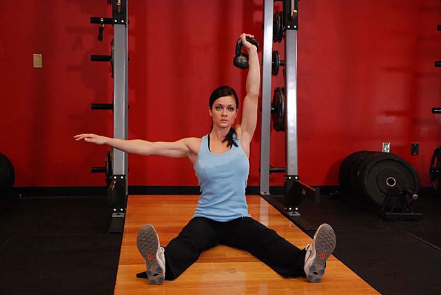 Photo of Kettlebell Seated Press exercise