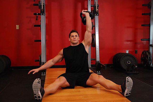 Photo of Kettlebell Seated Press exercise