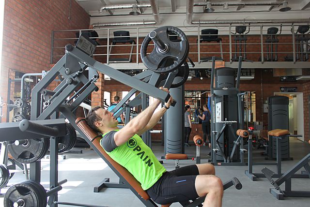 Photo of Leverage Decline Chest Press exercise