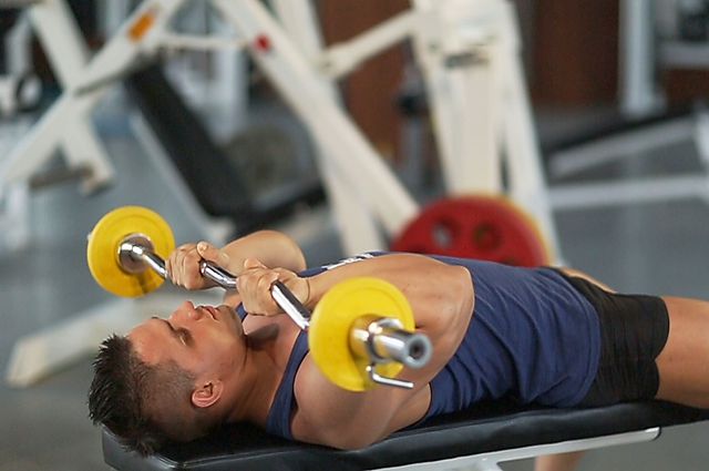 Photo of Lying Close-Grip Barbell Triceps Press To Chin exercise