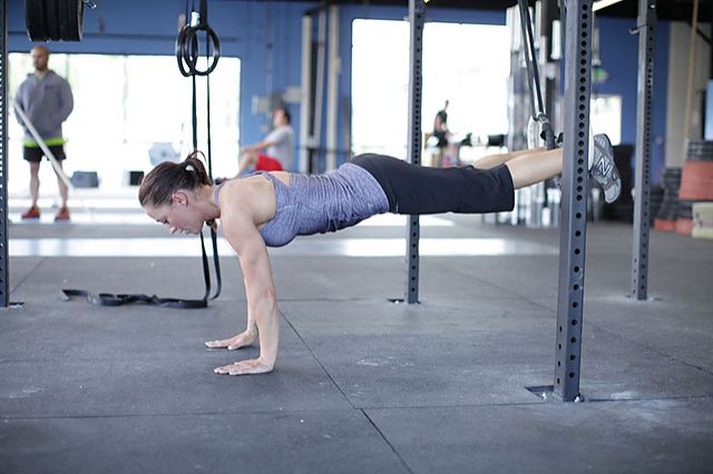 Photo of Suspended Reverse Crunch exercise