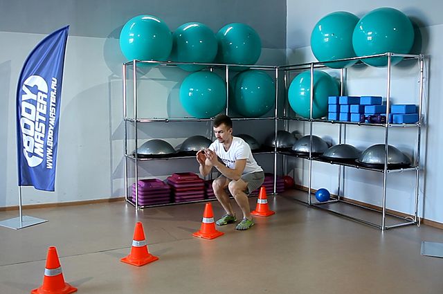 Photo of Front Cone Hops (or hurdle hops) exercise