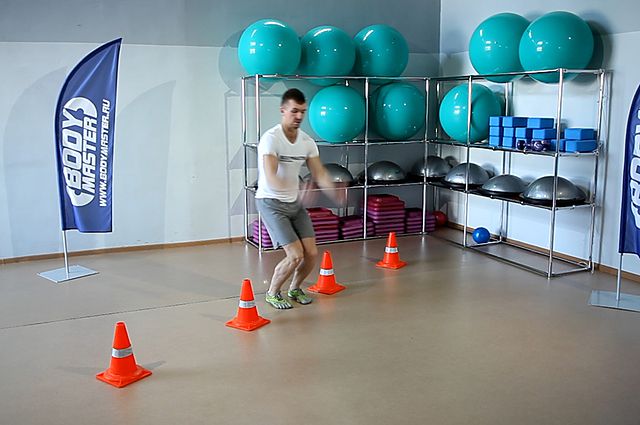 Photo of Lateral Cone Hops exercise